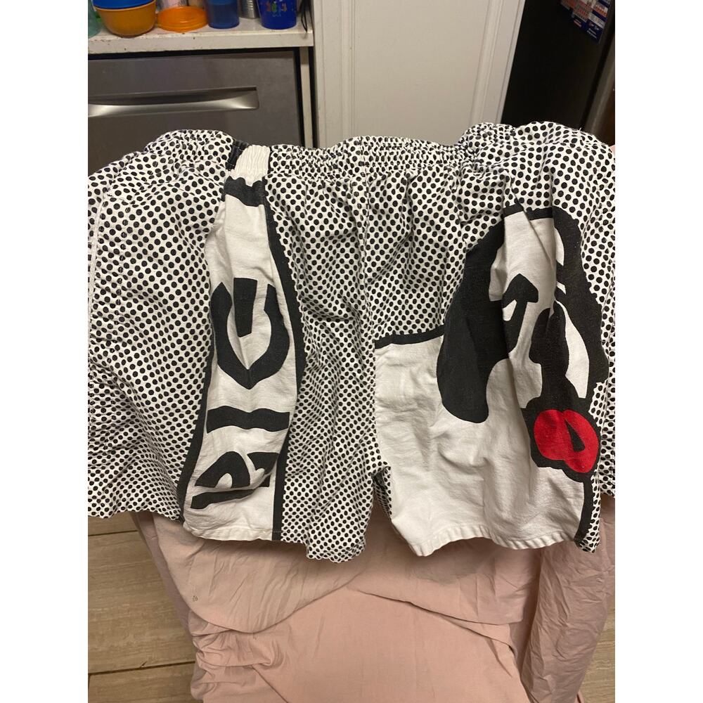 Big Dogs Black and White Graphic Athletic Shorts